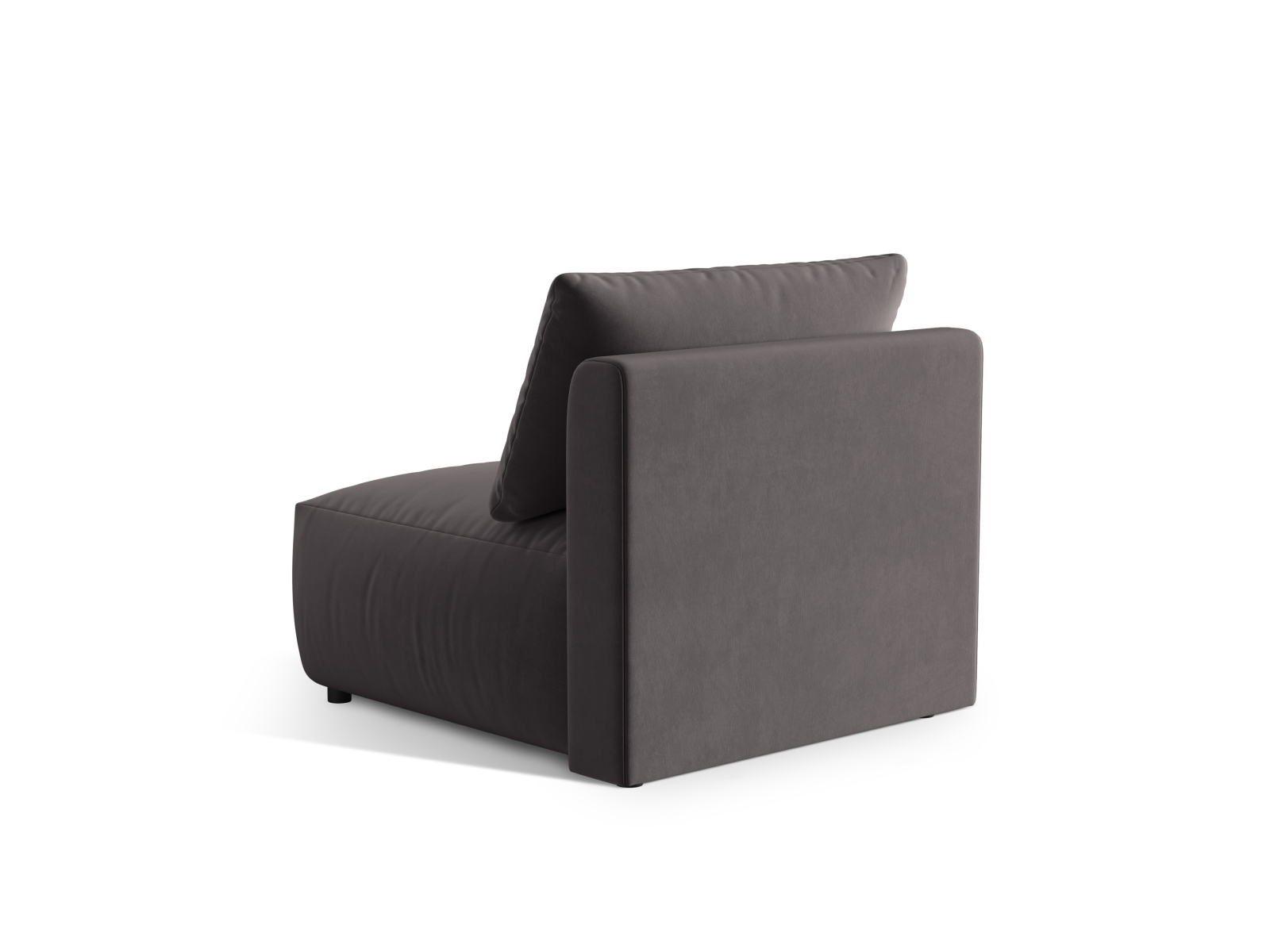 Micadoni Modul Chris 1-Sitzer Samt Dunkelgrau