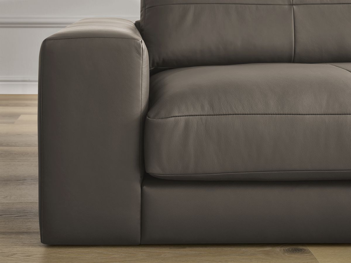 Bobochic Leonard Sofa 3-Sitzer 274 × 109 cm Leder Braun