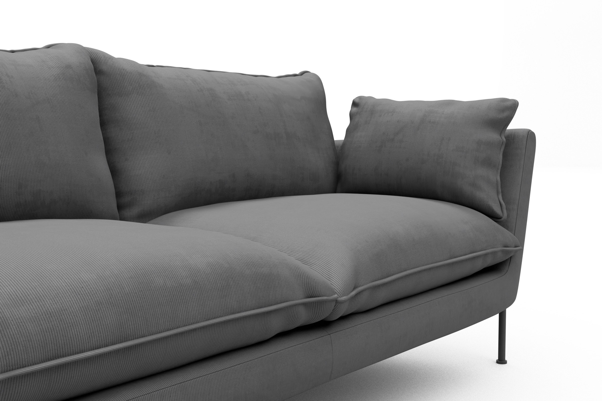 Sofa Anton PREMIUM 3-Sitzer Cordufine-Grey