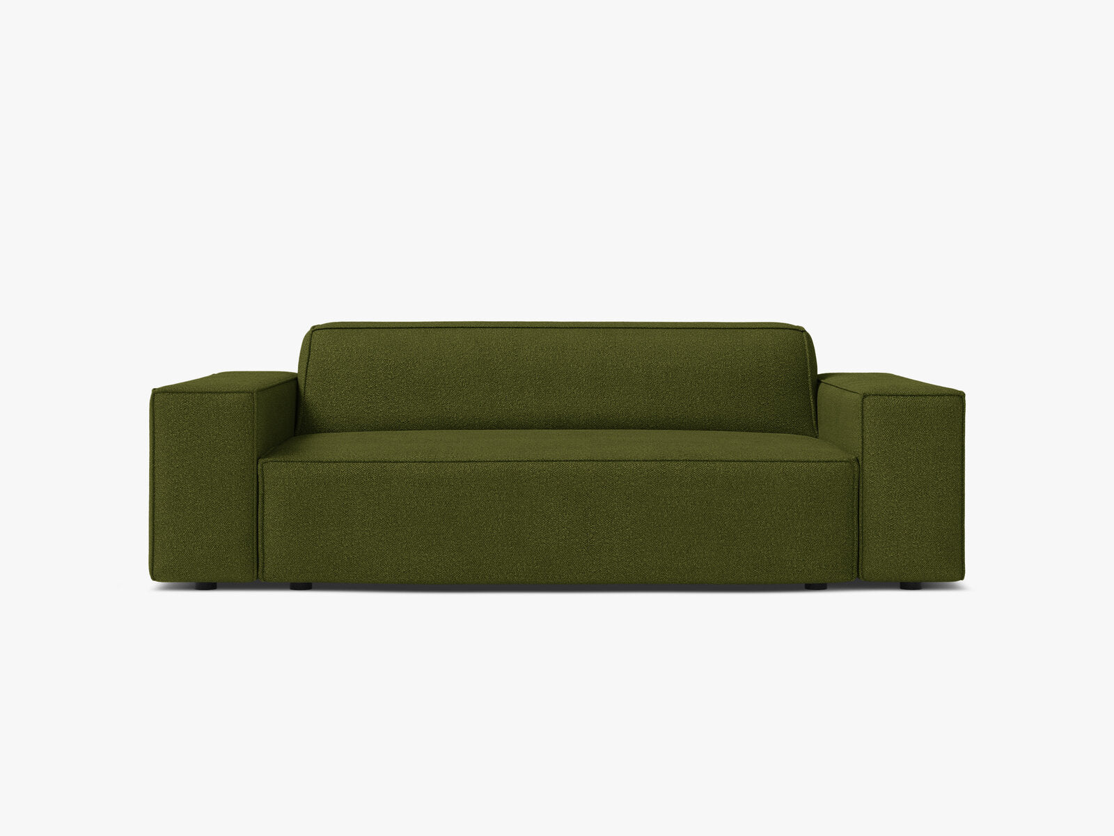 Micadoni Jodie Sofa 2-Sitzer Boucle Baloo Dunkles Olivgrün