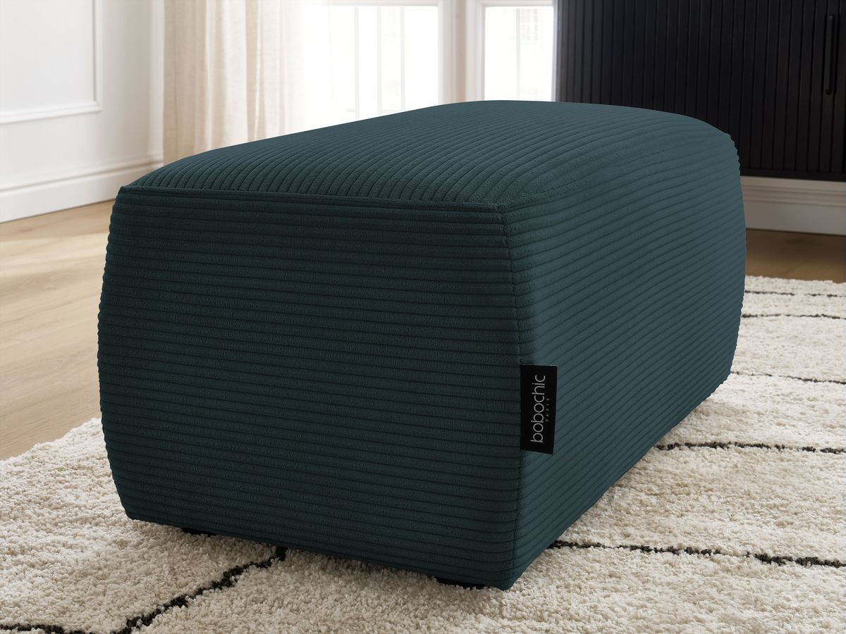 Bobochic Atilla Pouf Cordsamt Dunkelblau