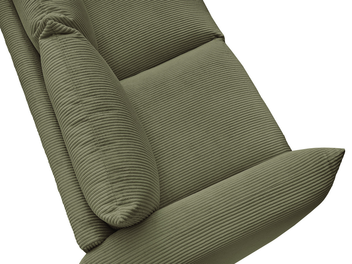 Bobochic Ernest Sofa 3-Sitzer mit Pouf 193 × 106 cm Cordsamt Hellgrün