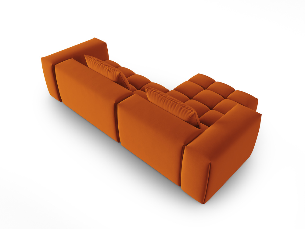 Cosmopolitan Design Ecksofa Verona 3-Sitzer Samt Casino Terrakotta Links