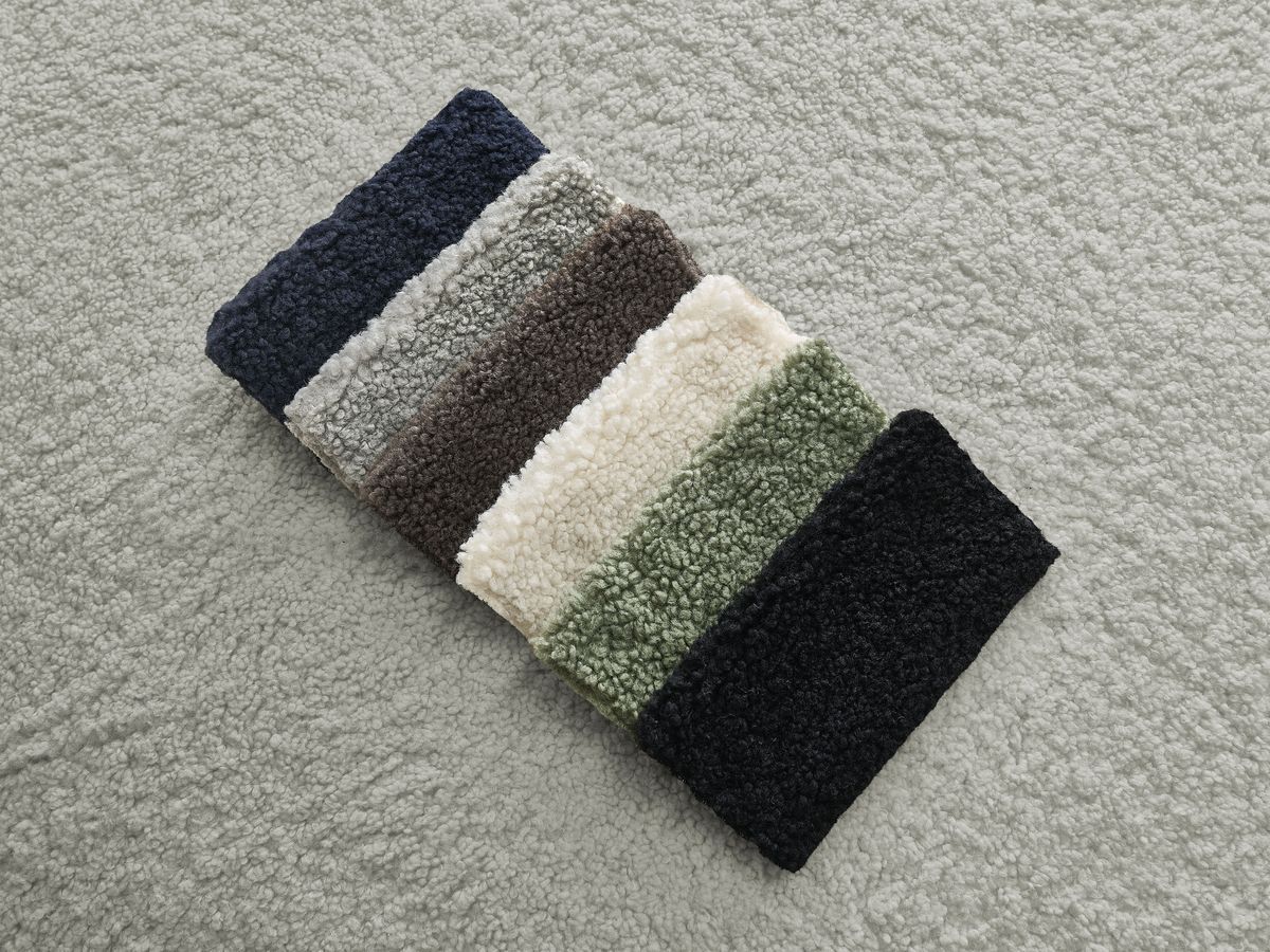 Bobochic Belem Méridienne-Modul Bouclé-Stoff Hellgrau