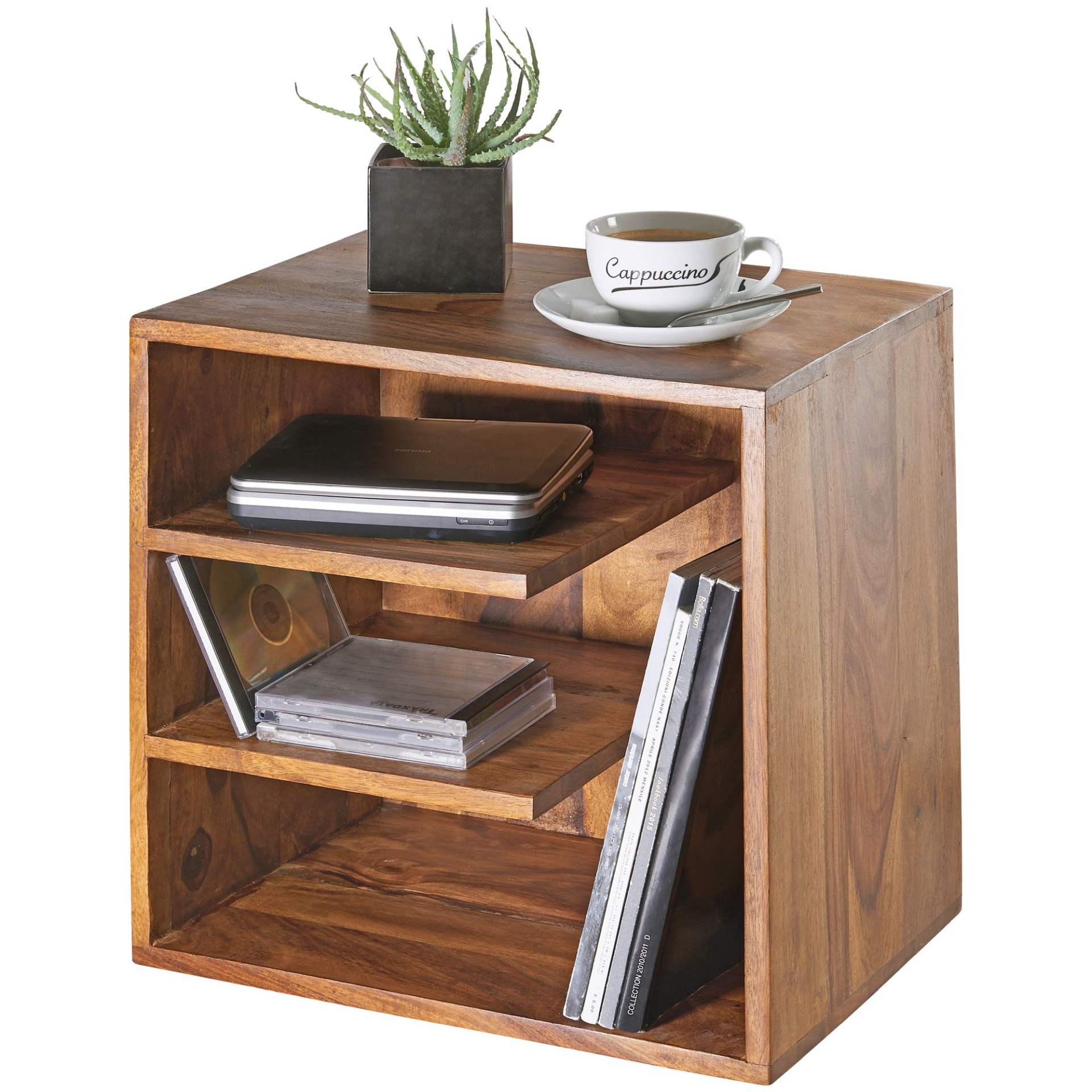 Beistelltisch Grenaa Massivholz Dunkelbraun 43 × 30 × 43 cm
