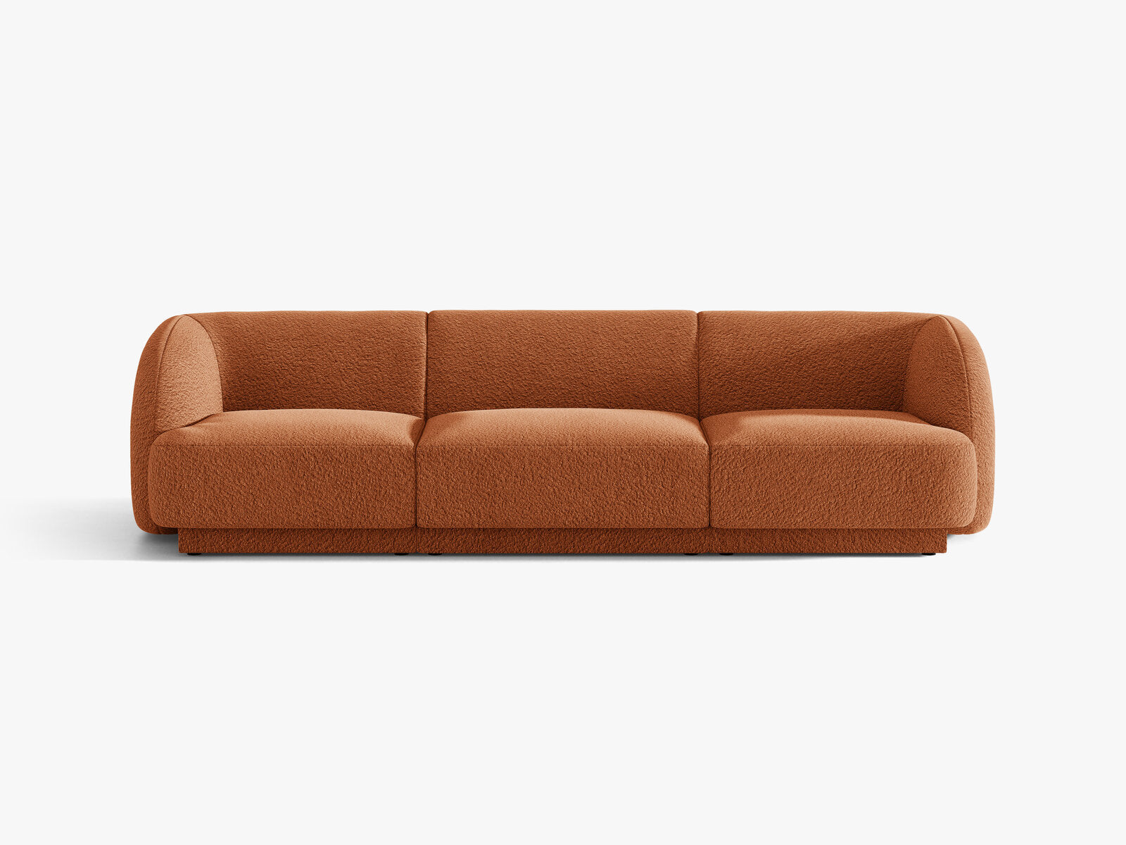 Micadoni Sofa Miley 3-Sitzer Boucle Baloo Terrakotta