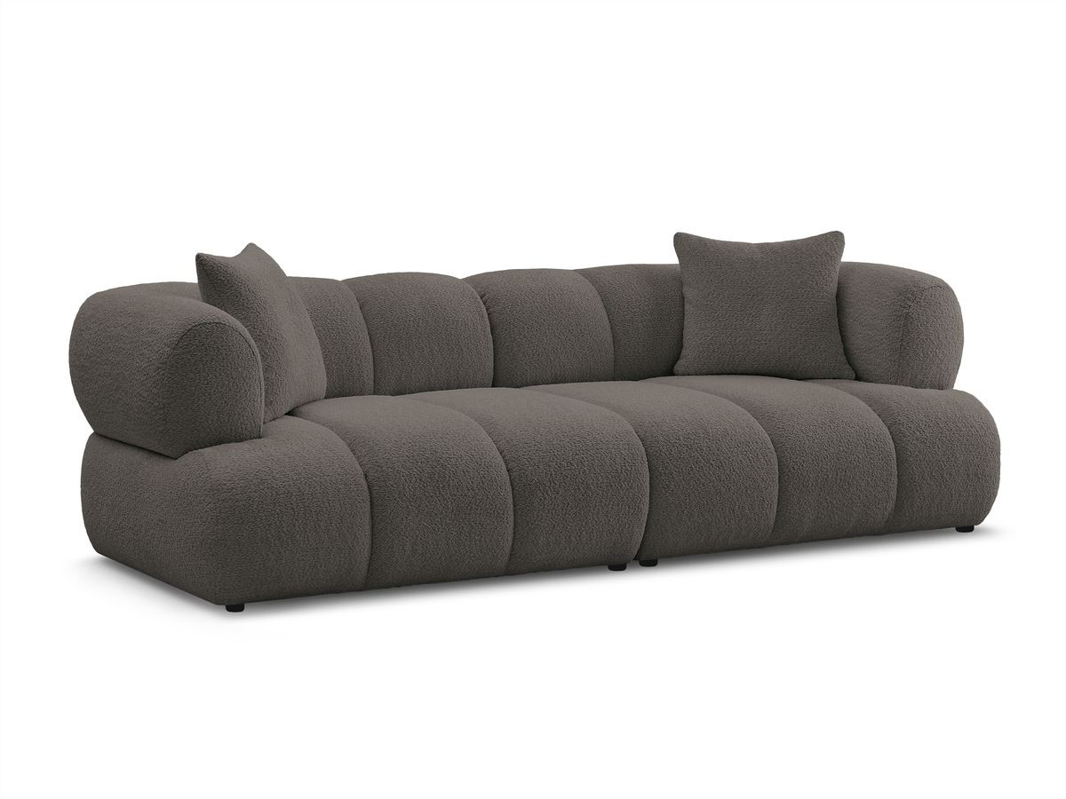 Bobochic Pamira Sofa 3-Sitzer Bouclé-Stoff Braun