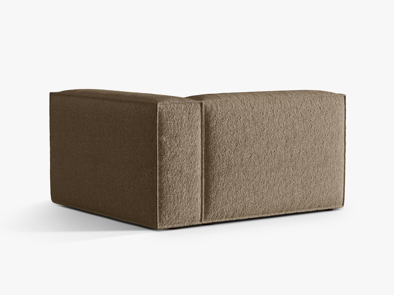 Micadoni Eckmodul Nuria 2-Sitzer Boucle Monet Cappuccino Rechts