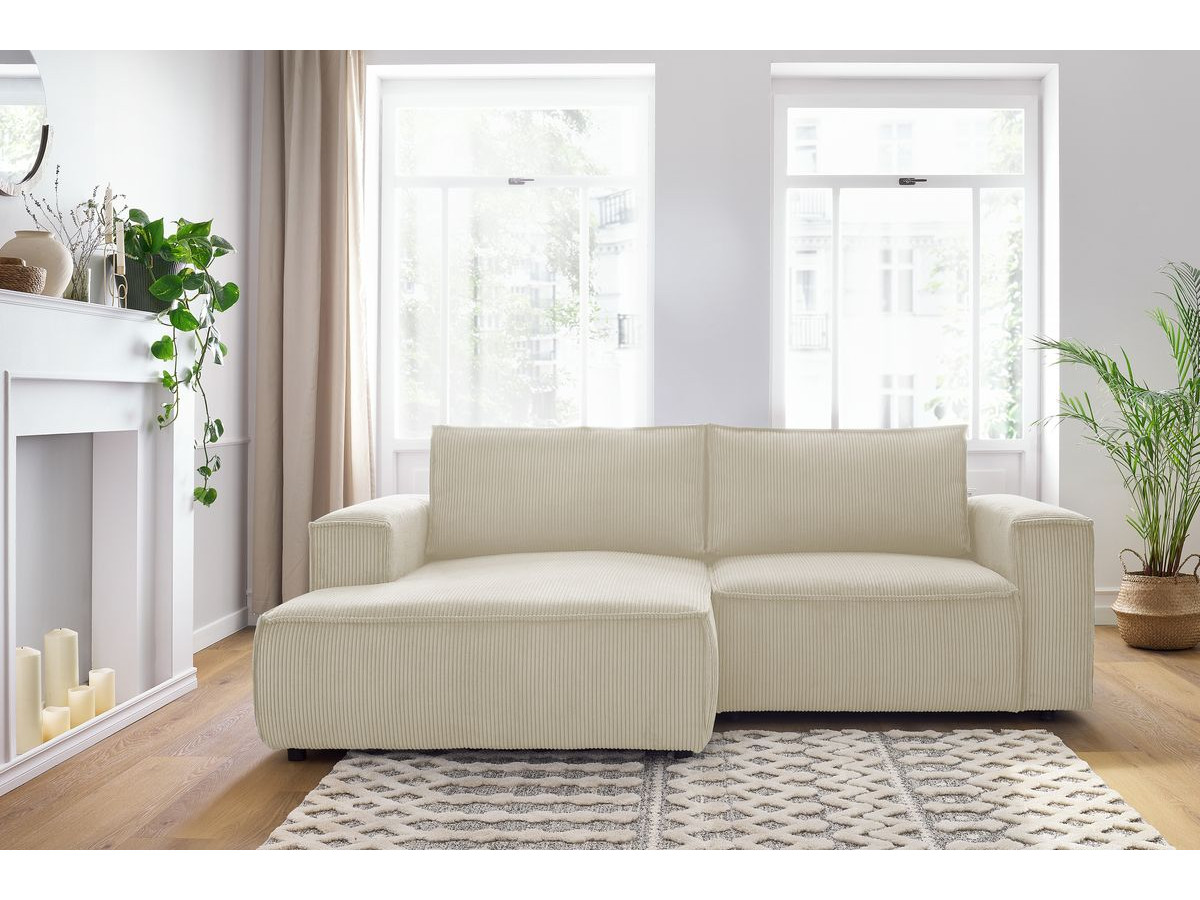 Bobochic Nihad Ecksofa Cordsamt Beige Ecke links