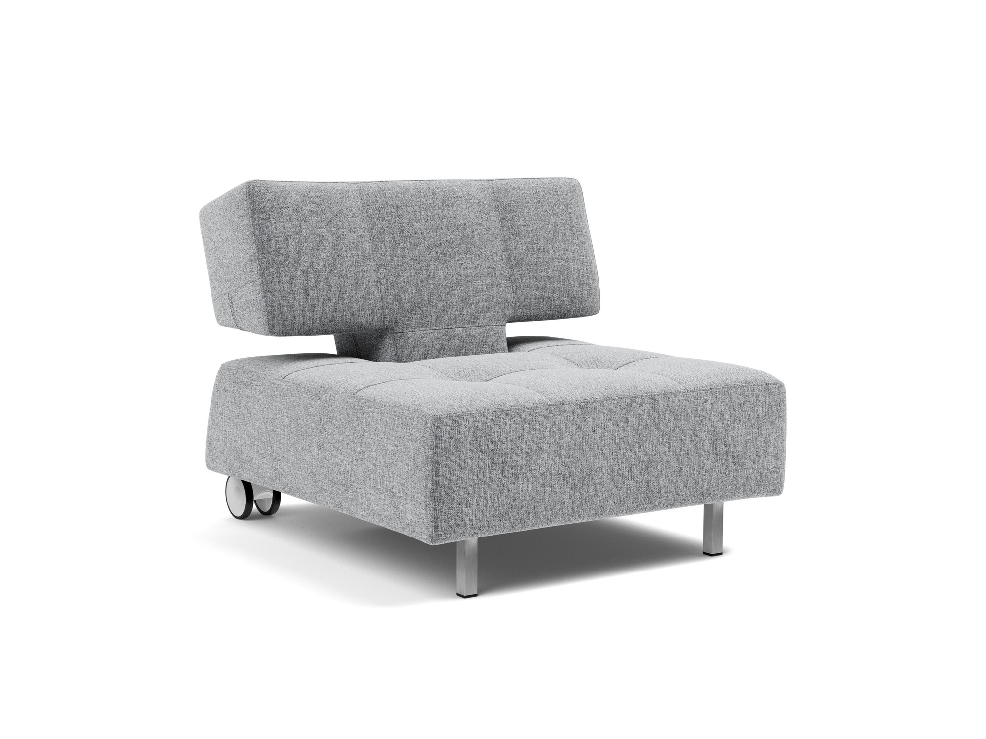 Sessel Long Horn D.E.L. Strukturierter Stoff Twist 565-Granite