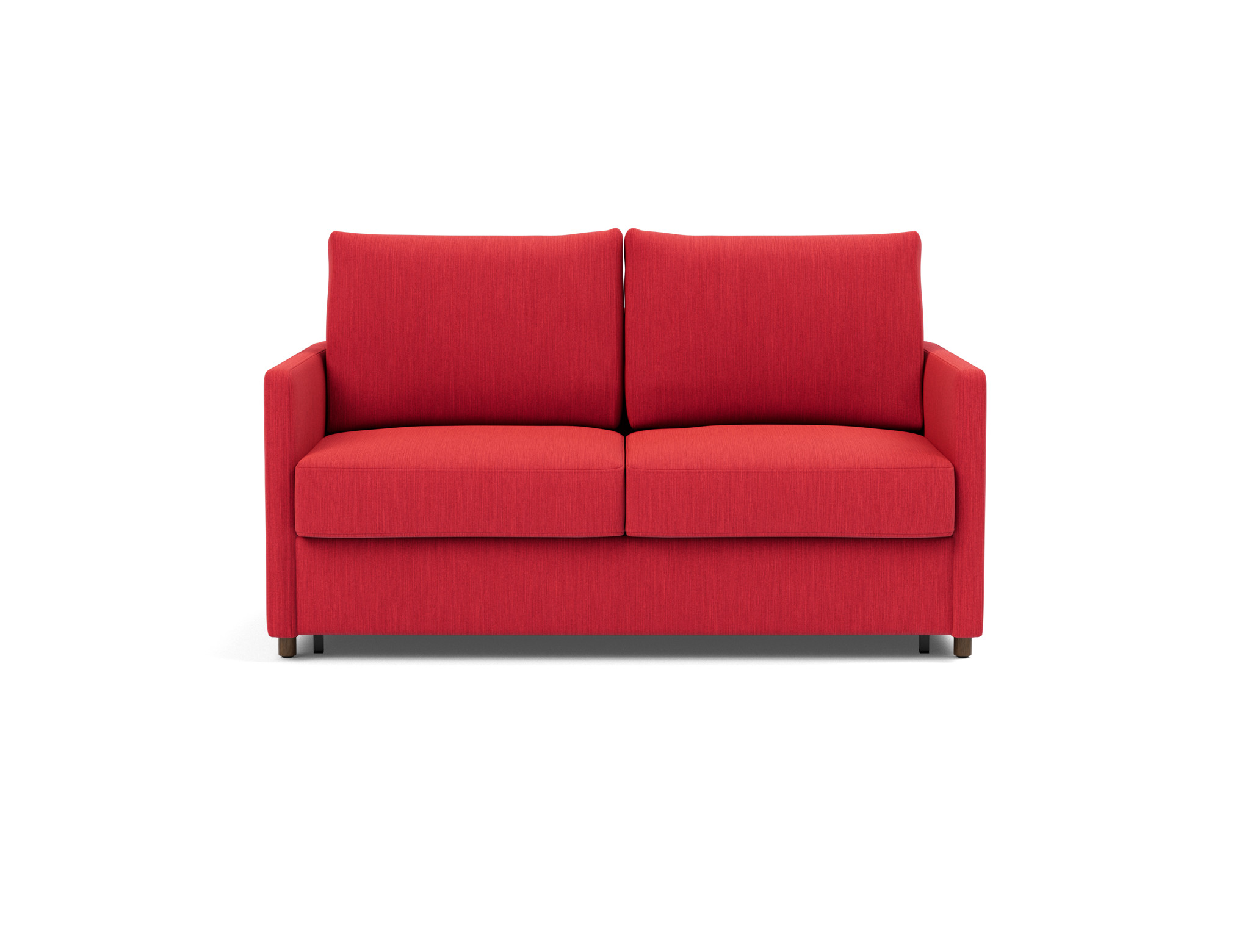 Schlafsofa Neah mit Slim-Armlehnen 140 Flachgewebe Elegance 511-Red