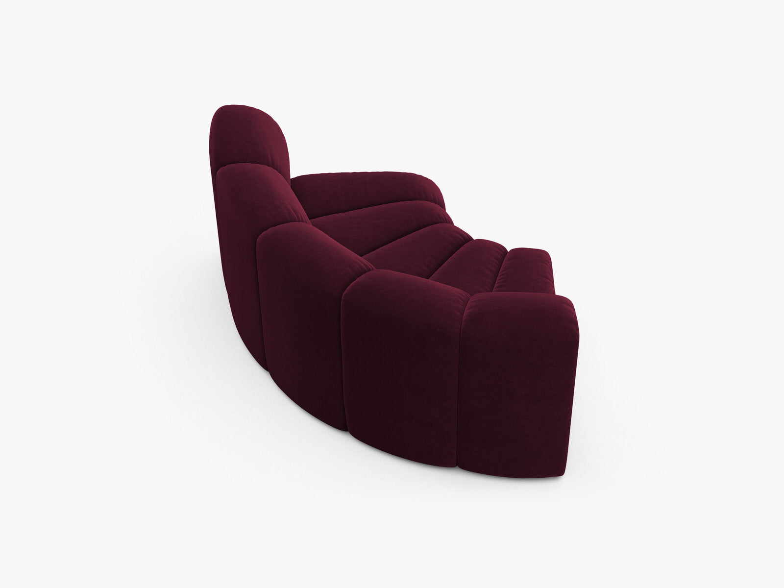 Micadoni rundes Eckmodul Lupine Samt Venus Burgunder