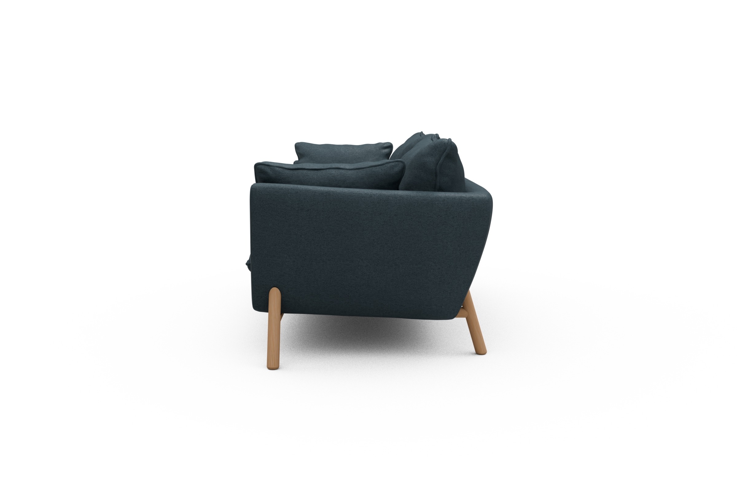 Sofa Emil PREMIUM 2-Sitzer Beinfarbe Eiche Natur Denari-Royal-Blue