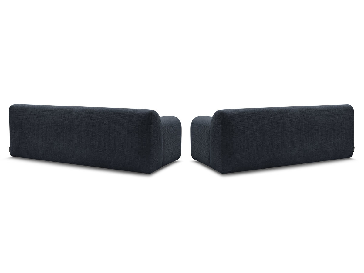 Bobochic Melisse Sofa 5-Sitzer Strukturstoff Blau