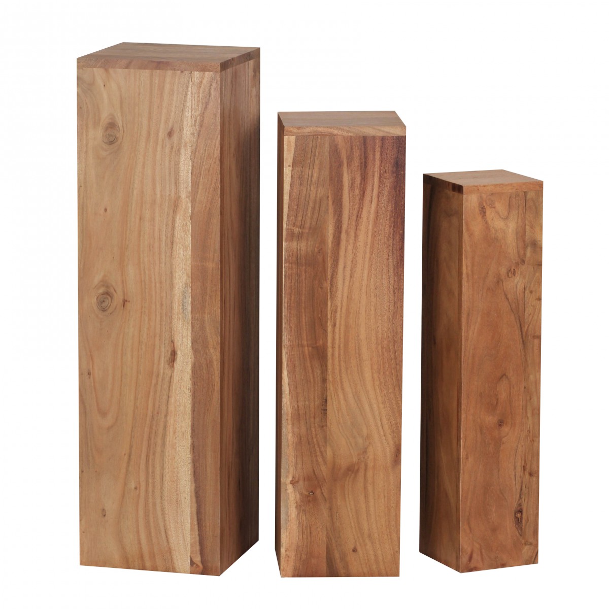 Satztisch 3er-Set Vardal Massivholz Akazie 24 × 24 × 85 cm