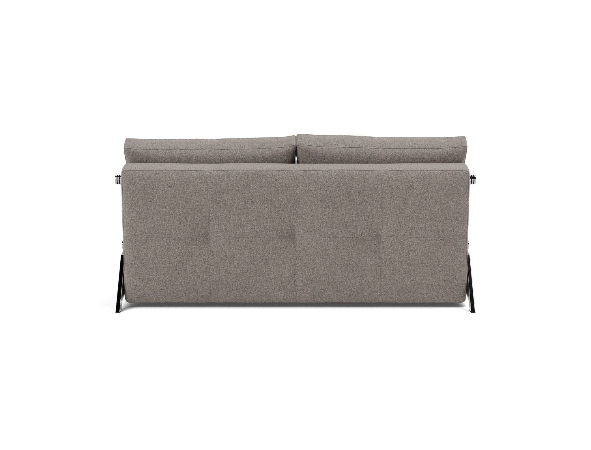 Schlafsofa Cubed 160 Flachgewebe Mixed Dance 521-Grey Beine Chrom