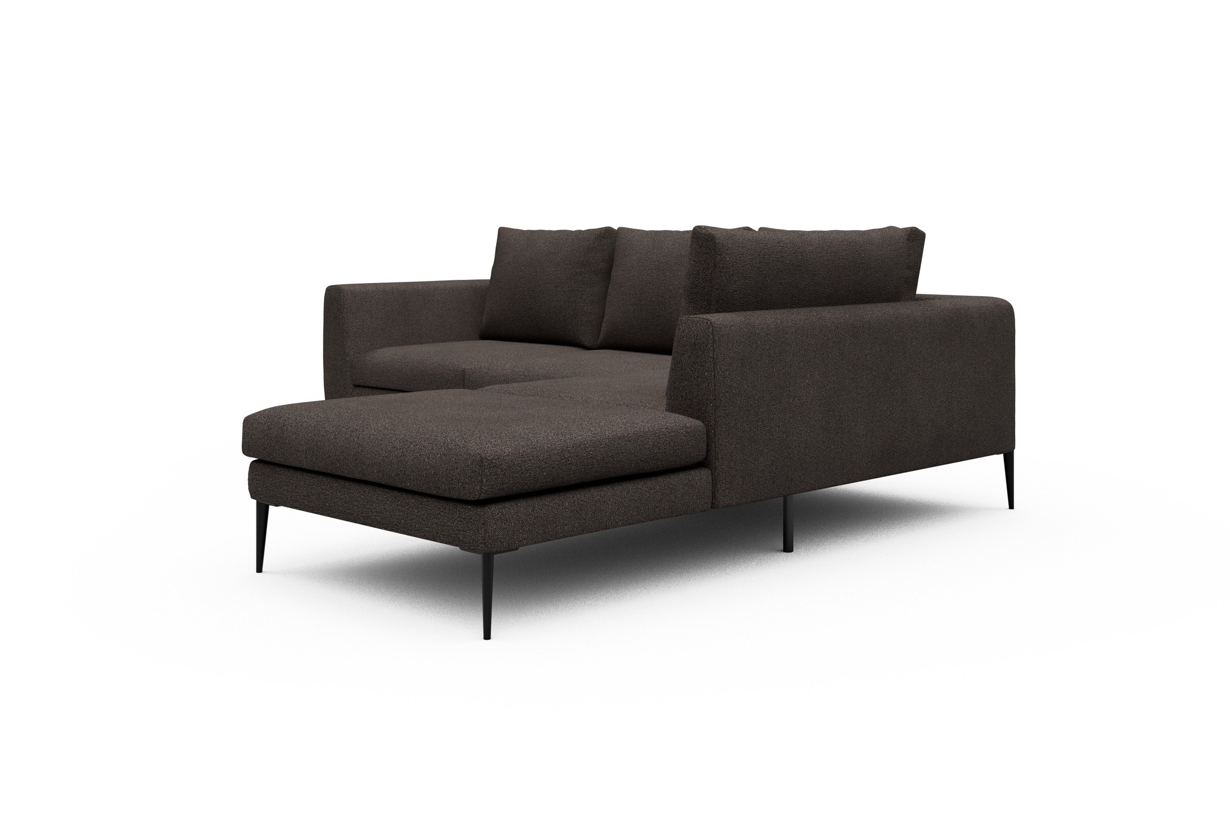 Ecksofa Paul Relax-Ecke rechts mit 2-Sitzer Boucle-Taupe