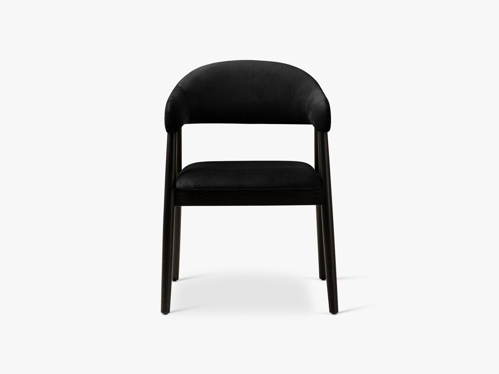 Micadoni Stuhl Adra Samt Magic Velvet Schwarz Schwarzes Buchenholz