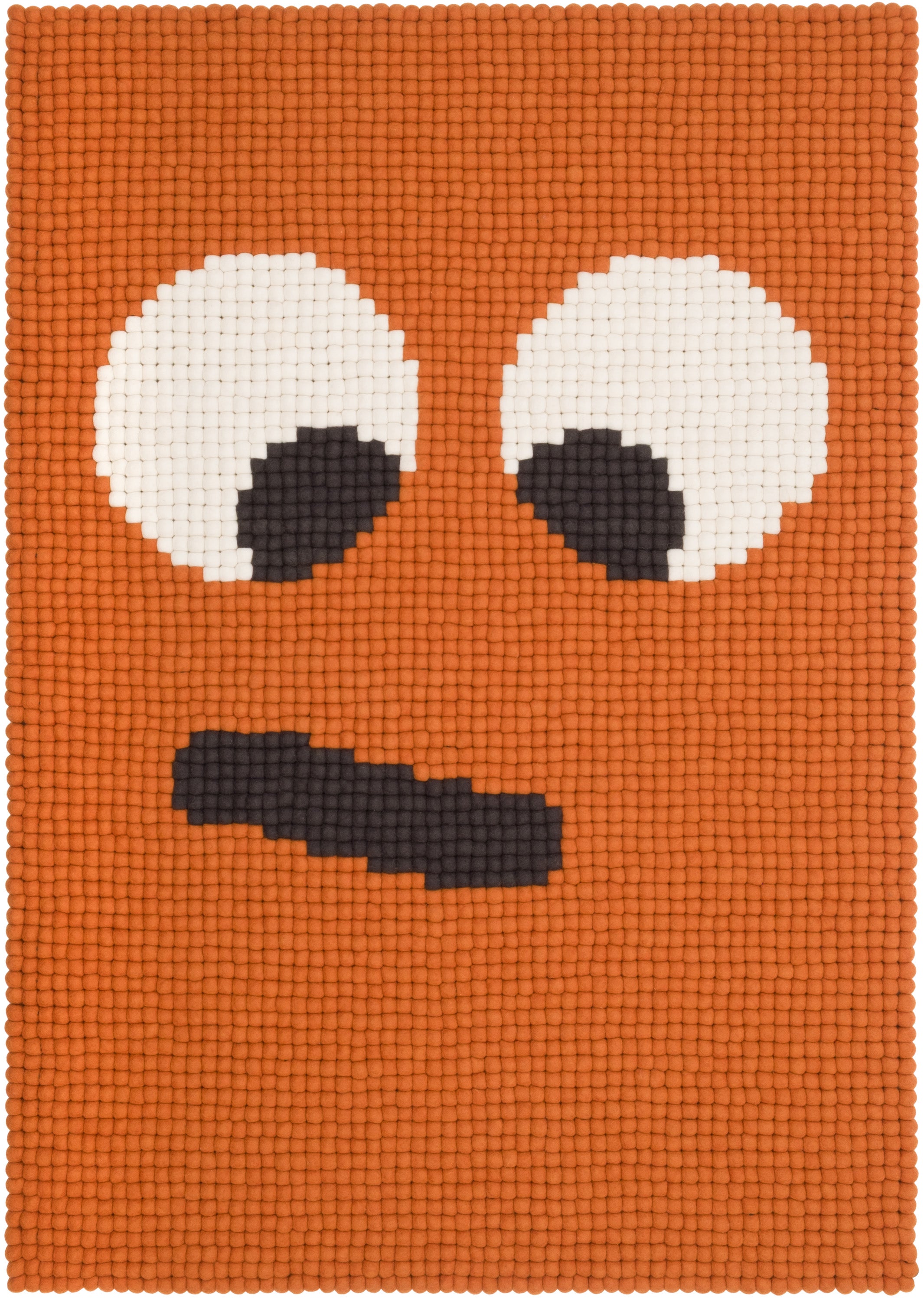 myfelt Dieter Filzkugelteppich Orange