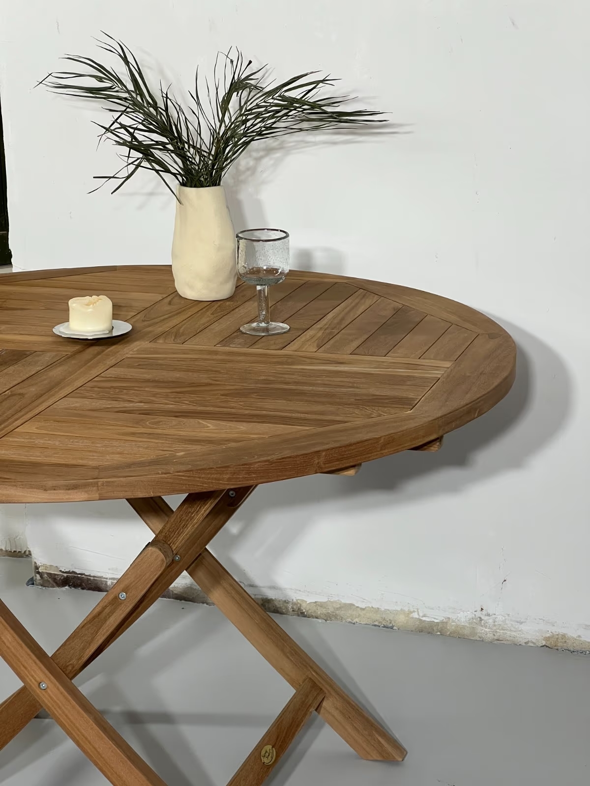 Sunny Smart Klapptisch York rund Teakholz natur 120cm