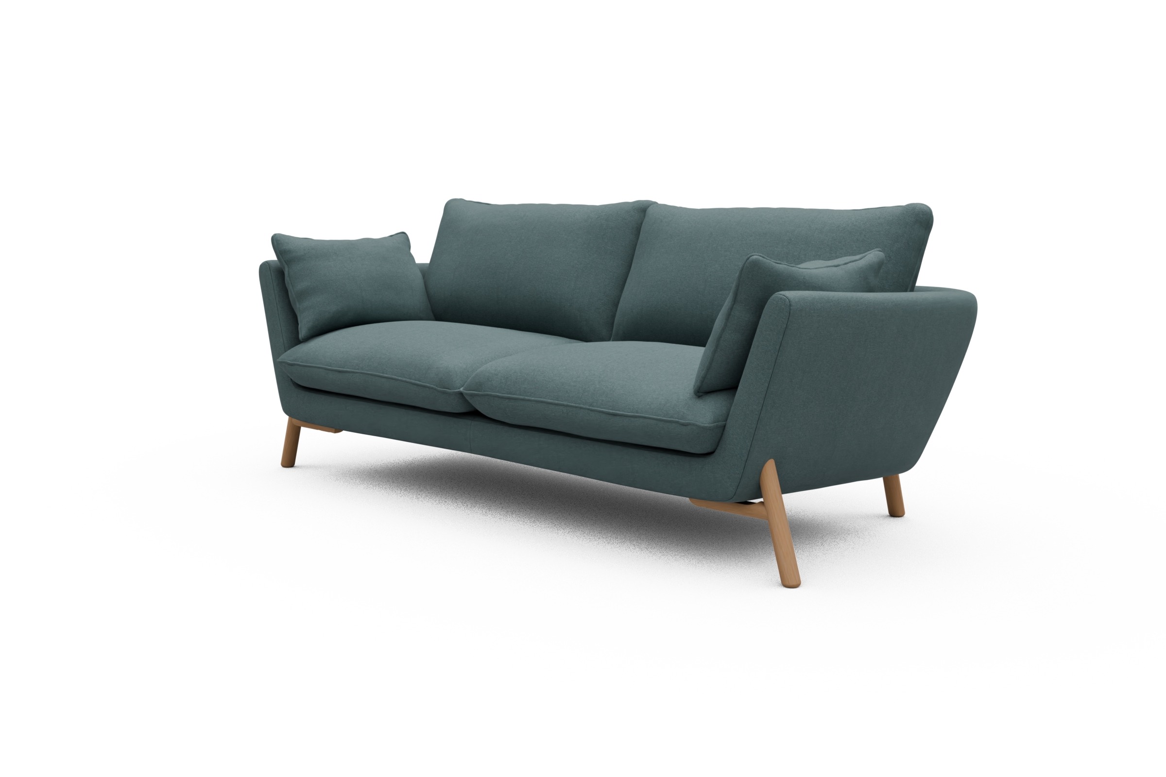 Sofa Emil 3-Sitzer Beinfarbe Eiche Natur Satya-Niagara