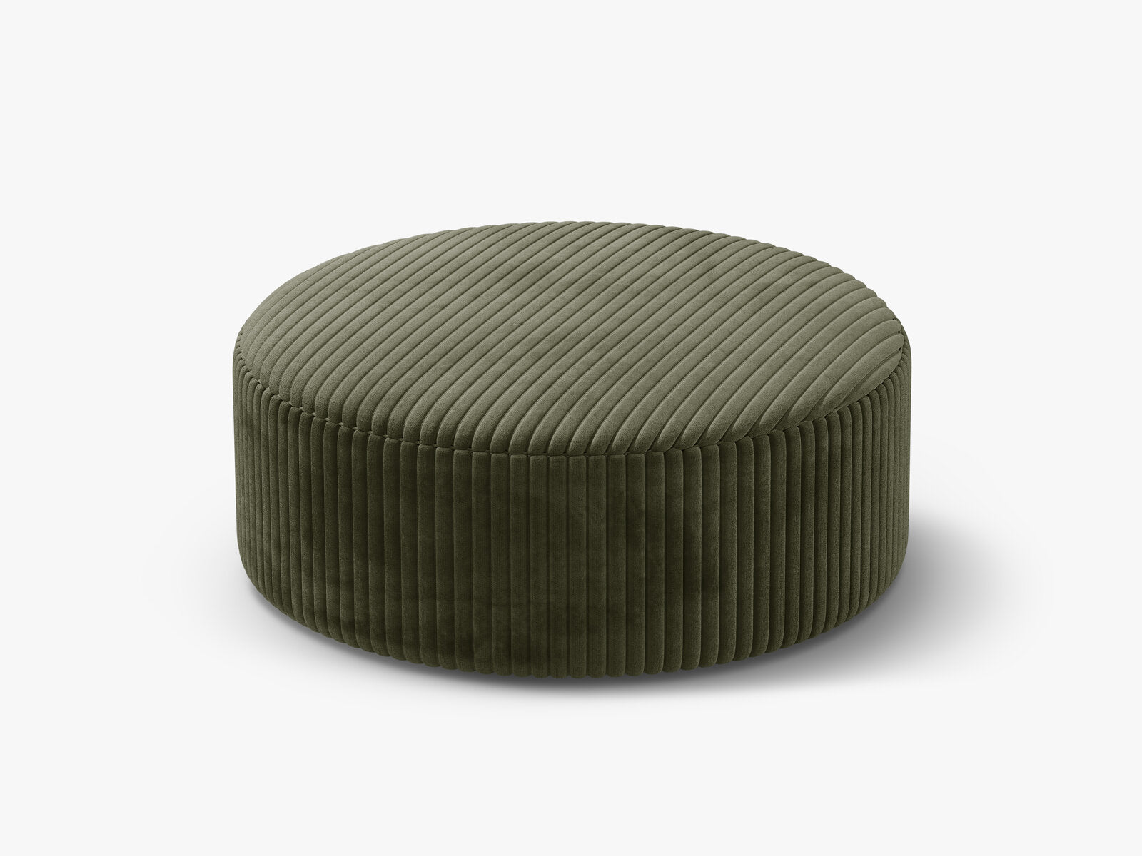 Micadoni Pouf Dia 90cm Kord Tilia Moßgrün