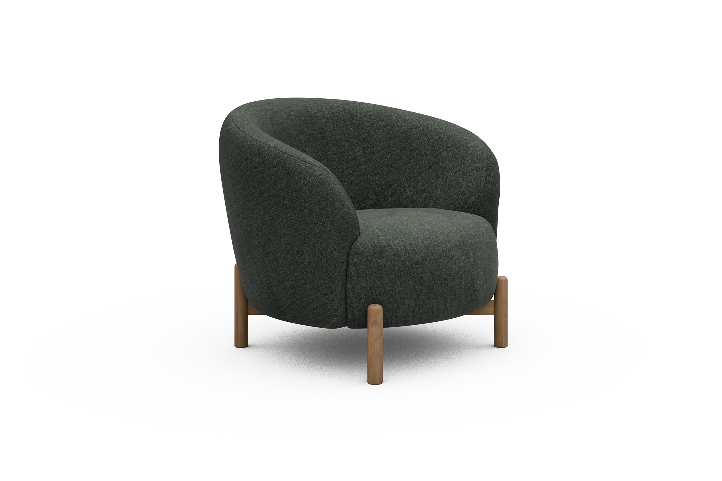 Sessel Ronda Holzbeine Eiche Natur Aivi-Pine-Green
