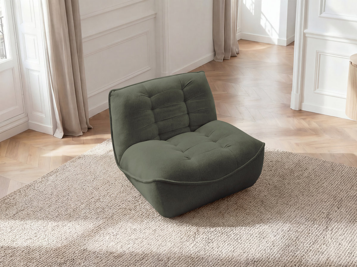 Bobochic Serena Sofamodul 1-Sitzer Melange-Stoff Grün