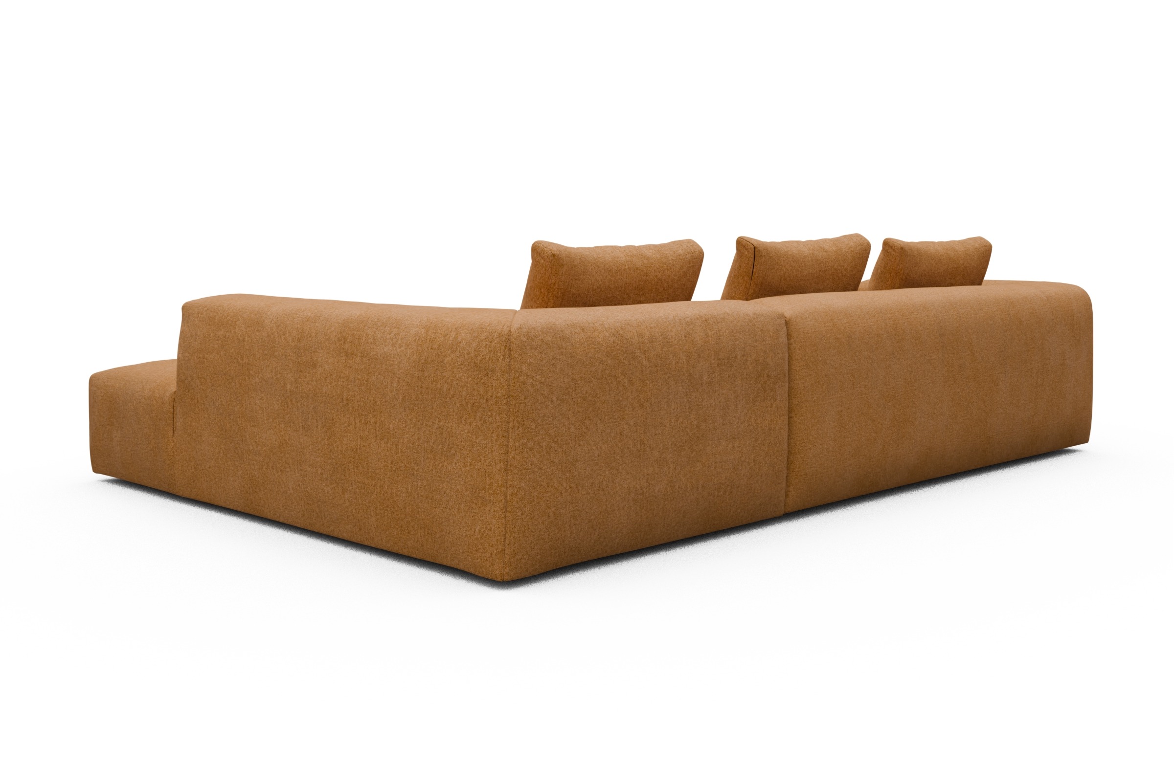Ecksofa Fred Relax-Ecke rechts mit 2,5-Sitzer Casone-Warm-Yellow