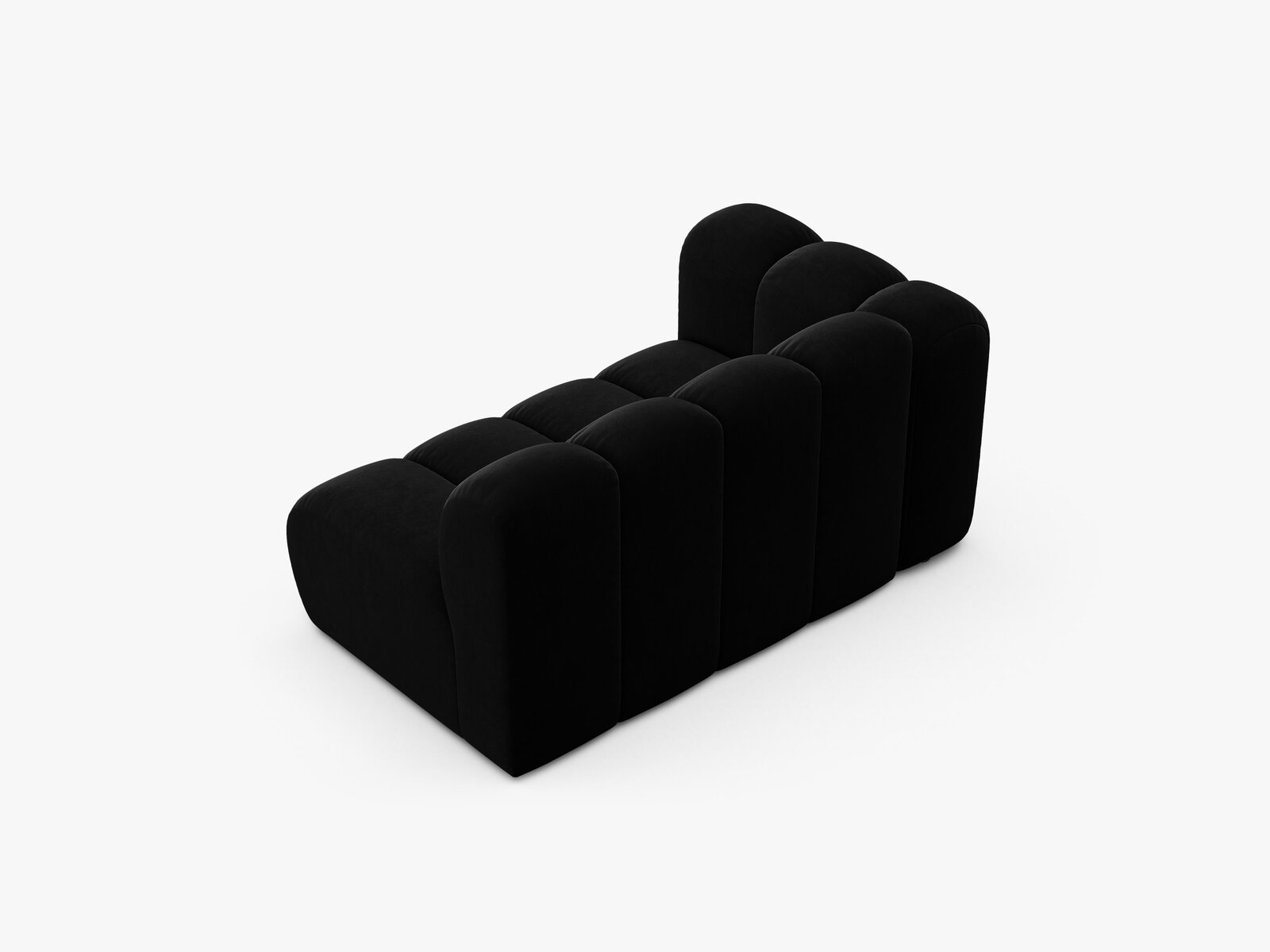 Micadoni Modul Lupine 2-Sitzer Samt Venus Schwarz Links