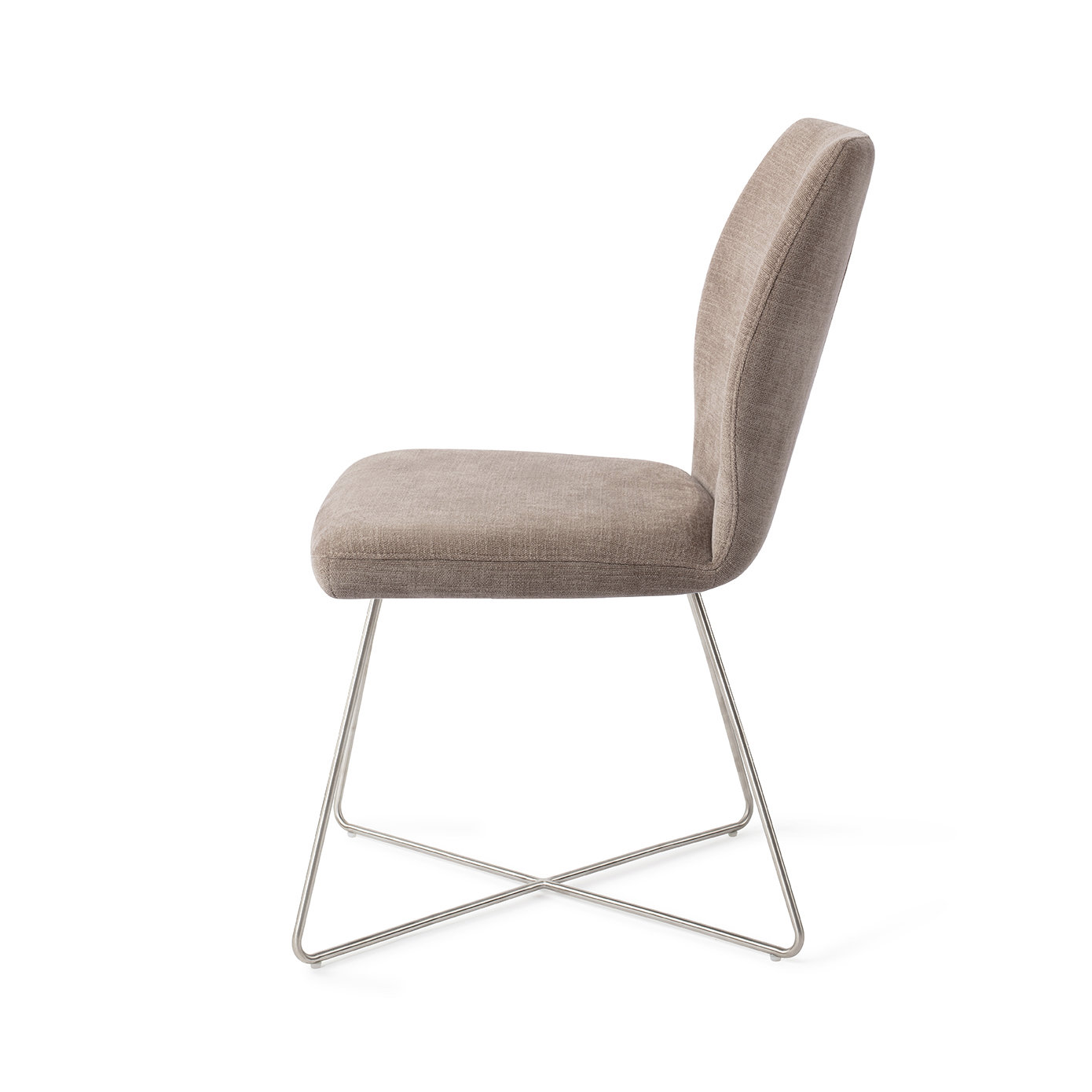 Jesper Home Esszimmerstuhl Ikata Mocha Mist Cross Stahl