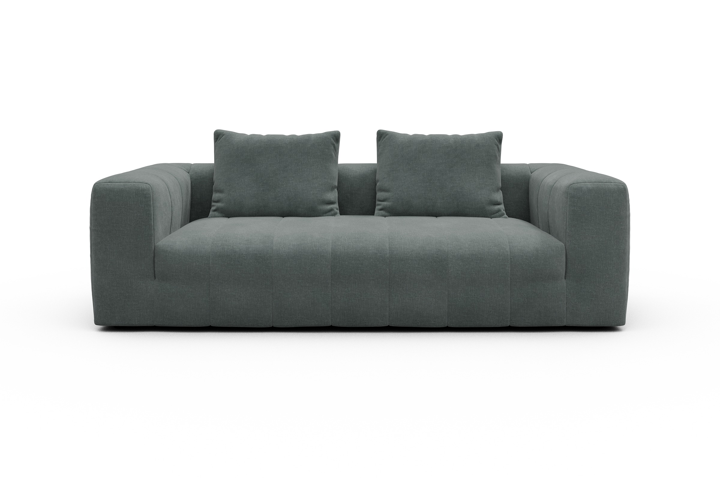 Sofa Hugo 3-Sitzer Smooth-Silver-Grey