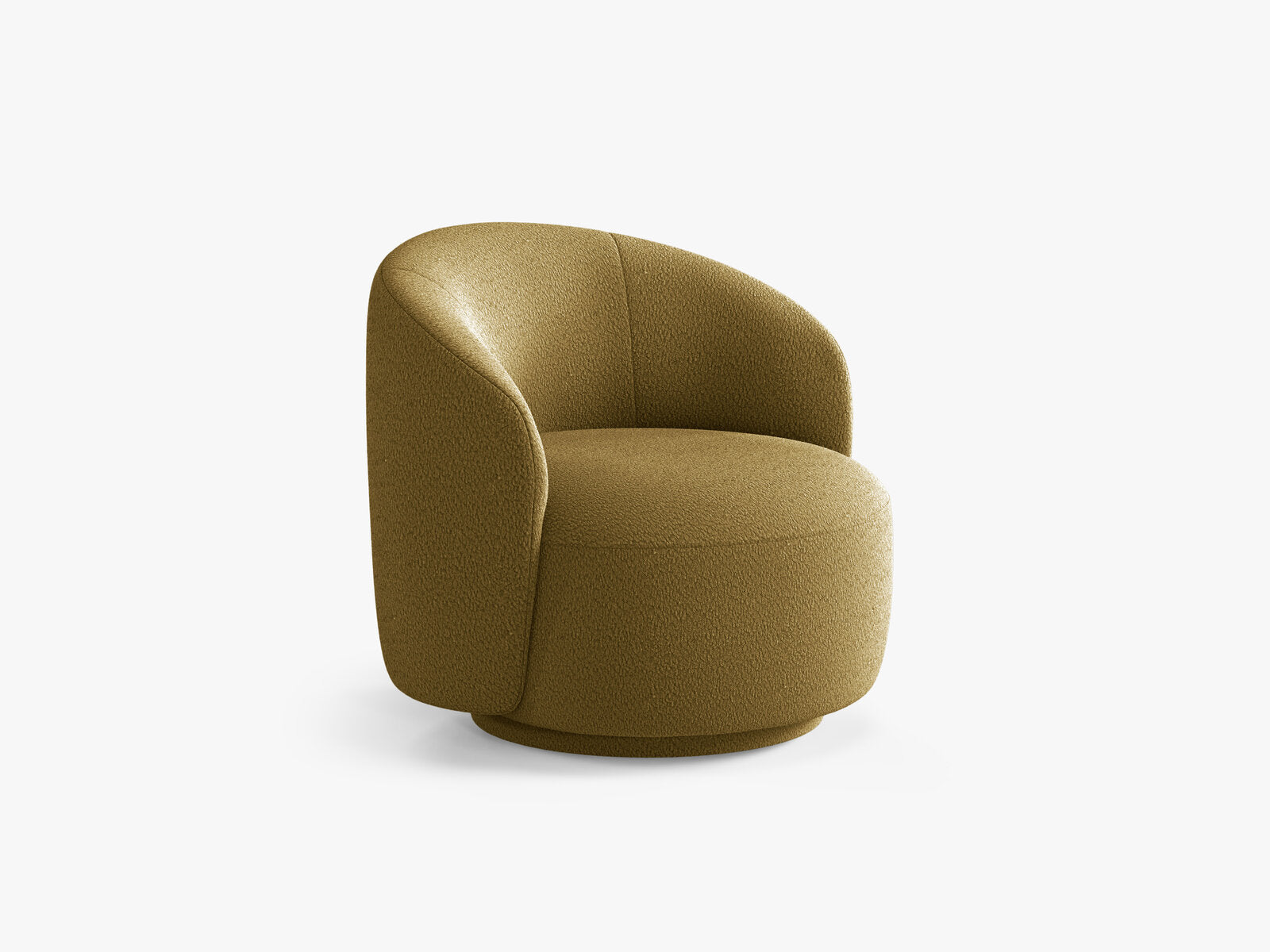 Micadoni drehbarer Sessel Letizia Boucle Coral Olive