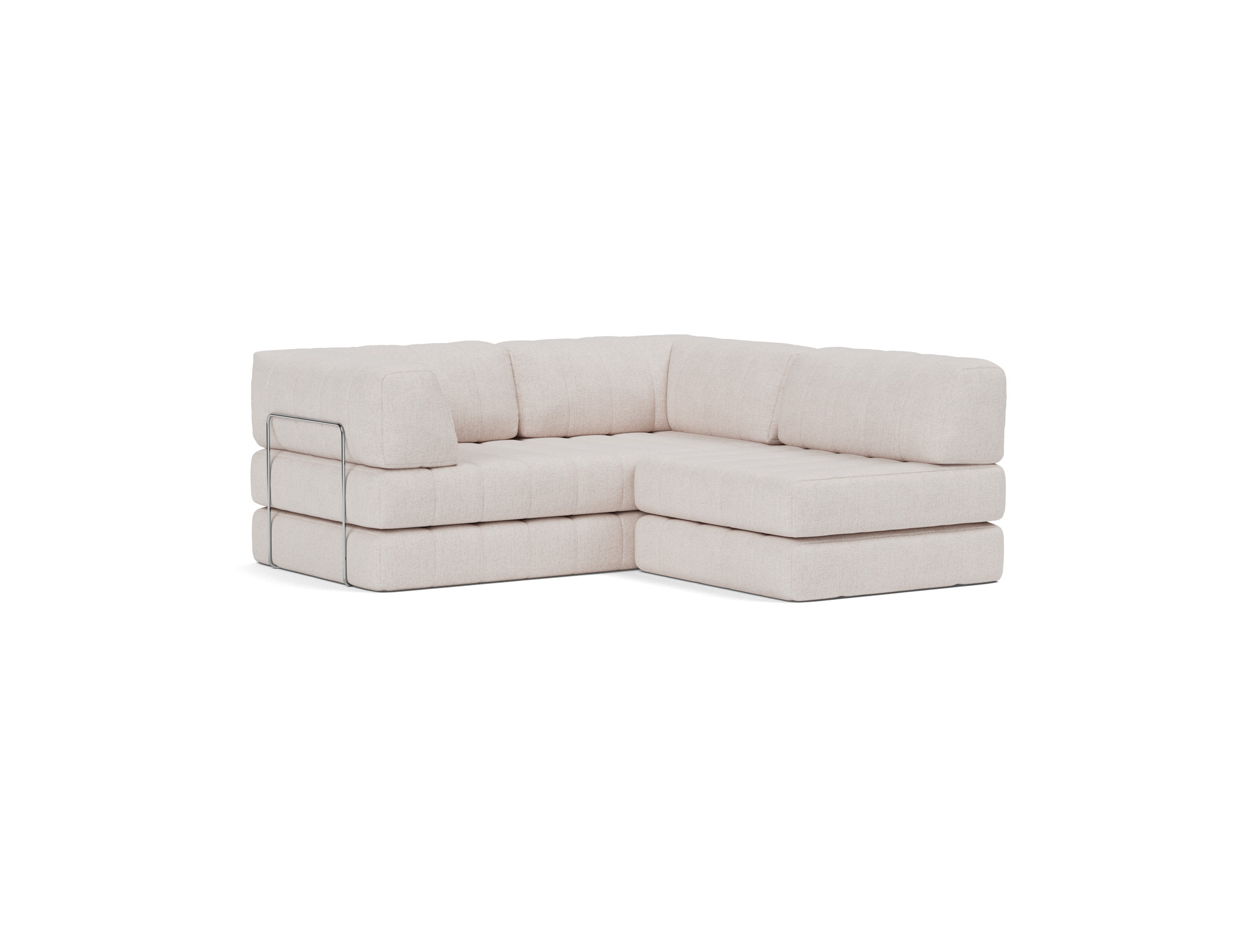 Schlafsofa CozyPad Grand mit Armlehnen Strukturierter Stoff Weda 300-Weda-Sand