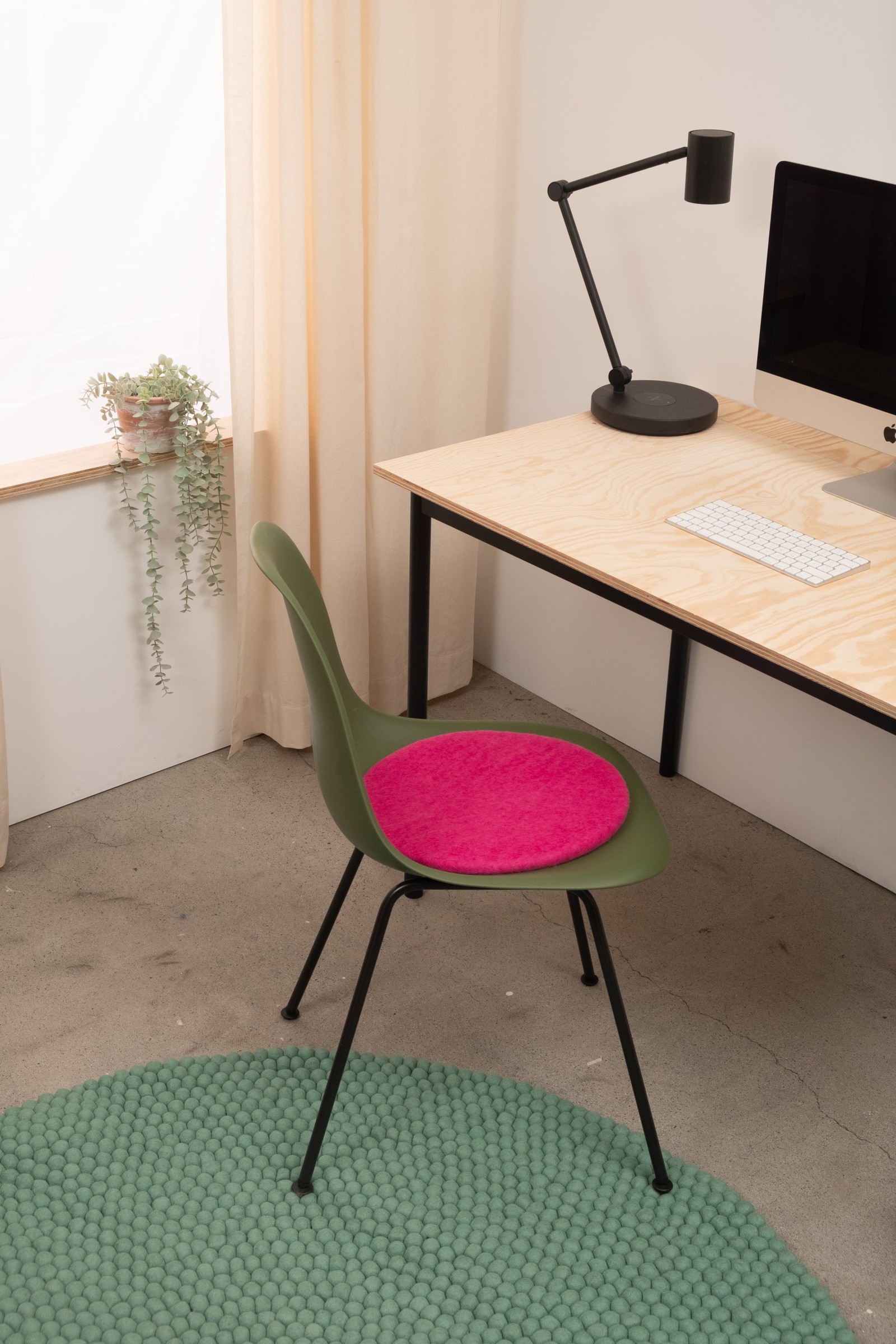 myfelt Lilli Filz-Sitzauflage Pink Ø 36 cm