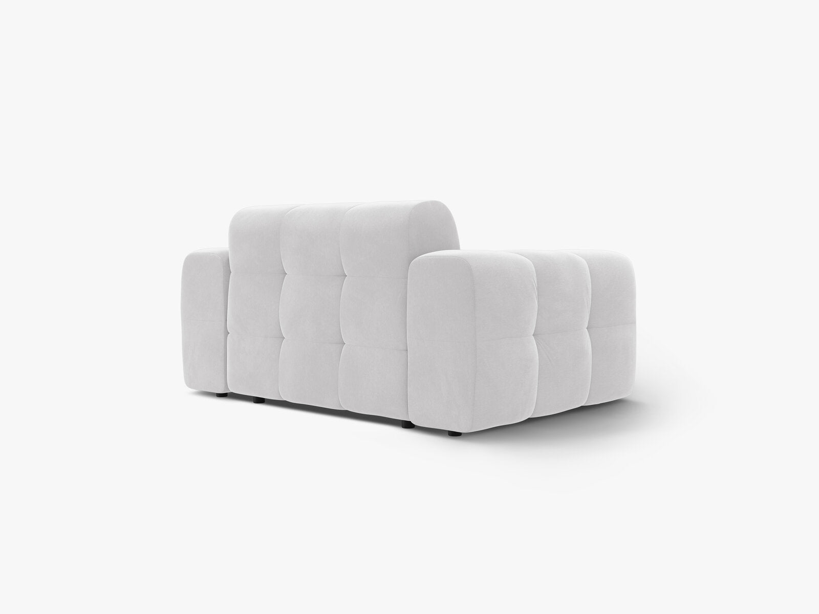 Micadoni Sofa Kendal 2-Sitzer Samt Magic Velvet Hellgrau