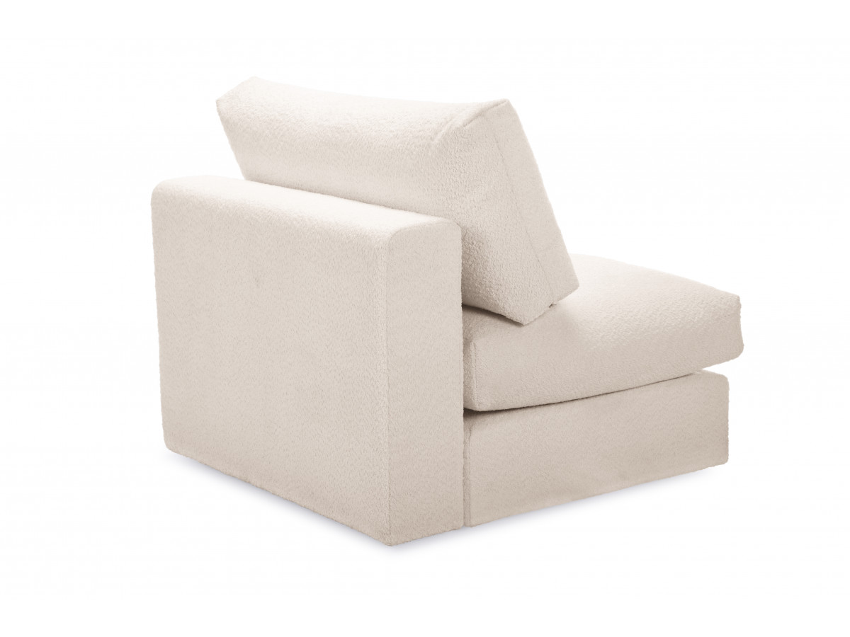 Bobochic Paris Sofamodul 1-Sitzer Bouclé-Stoff Beige