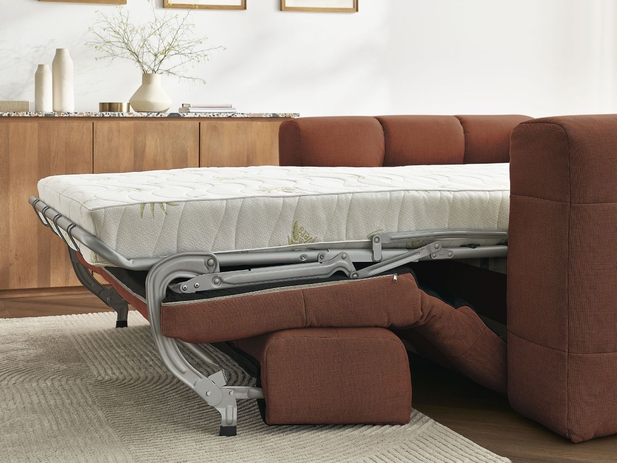 Bobochic Cloud Schlafsofa 3-Sitzer Stoff Orange