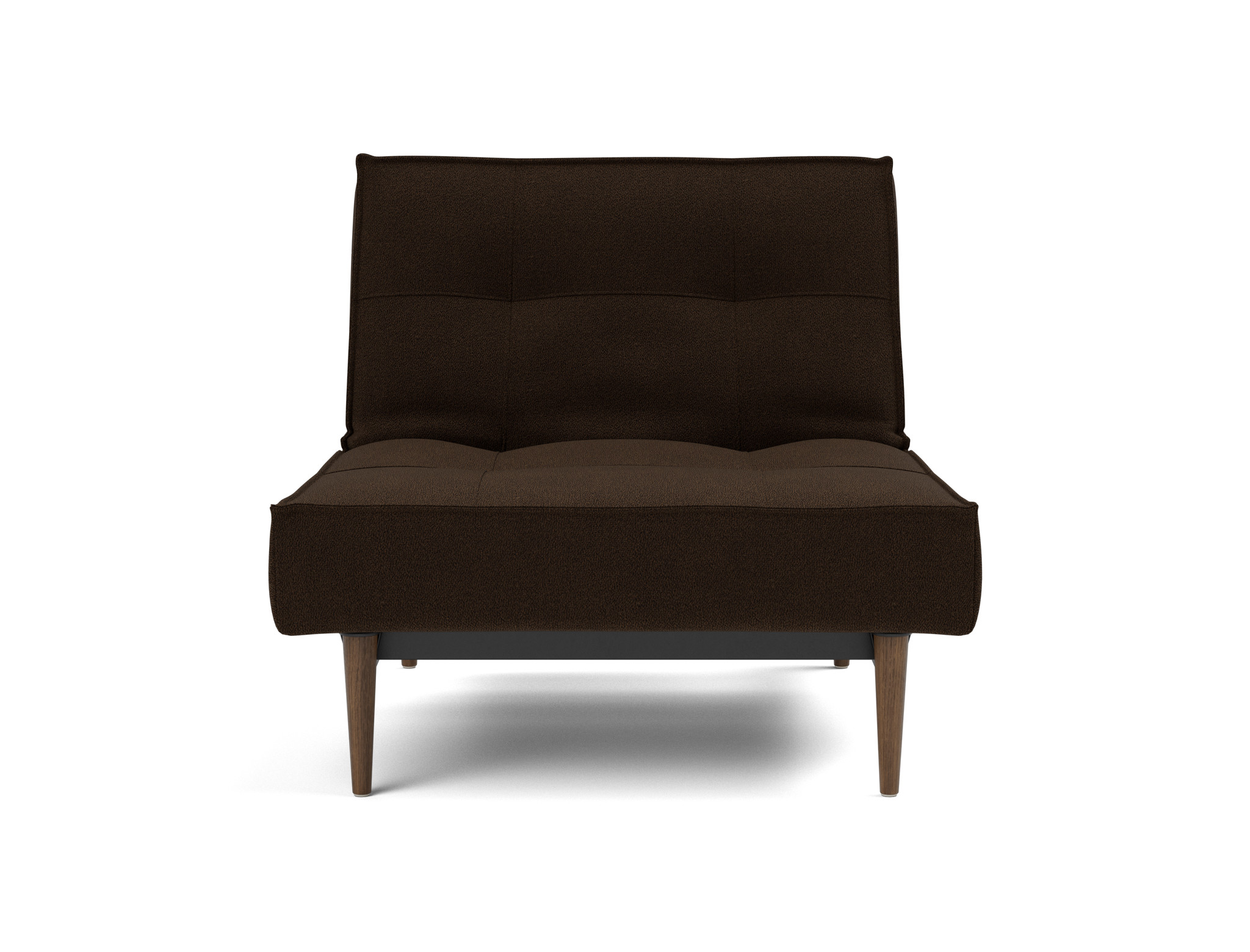 Sessel Splitback Strukturierter Stoff Taura 358-Chocco Beine Styletto Eiche dunkel