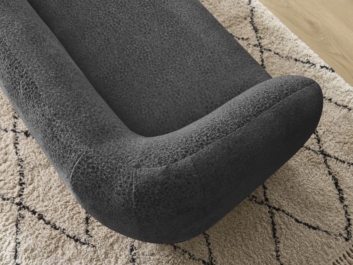 Bobochic Celine Sofa 2-Sitzer Strukturstoff Dunkelgrau