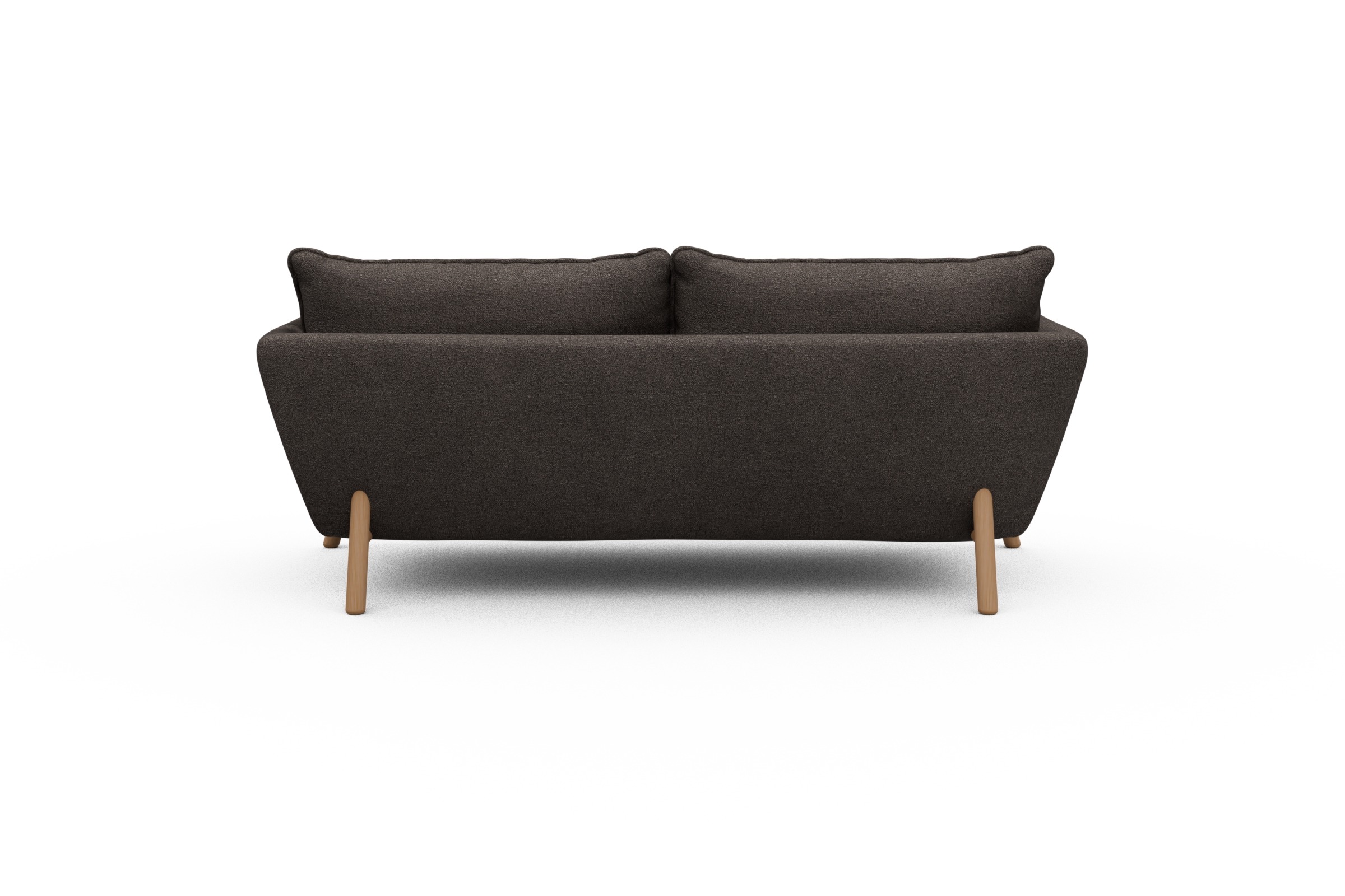 Sofa Emil PREMIUM 2-Sitzer Beinfarbe Eiche Natur Boucle-Taupe