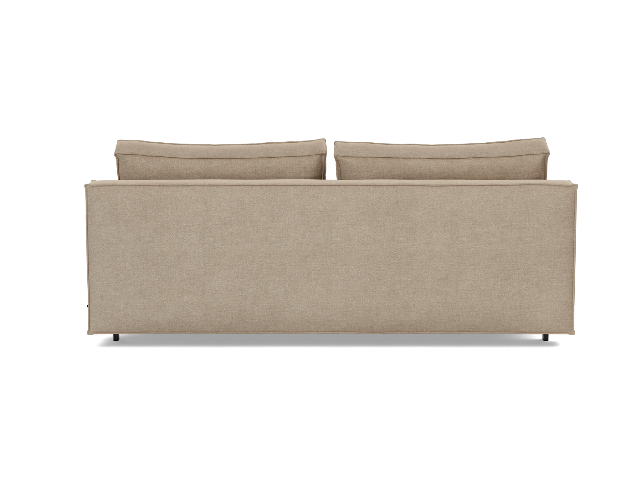 Schlafsofa Sly Flachgewebe Phobos 587-Mocha Beine Schwarzes Metall