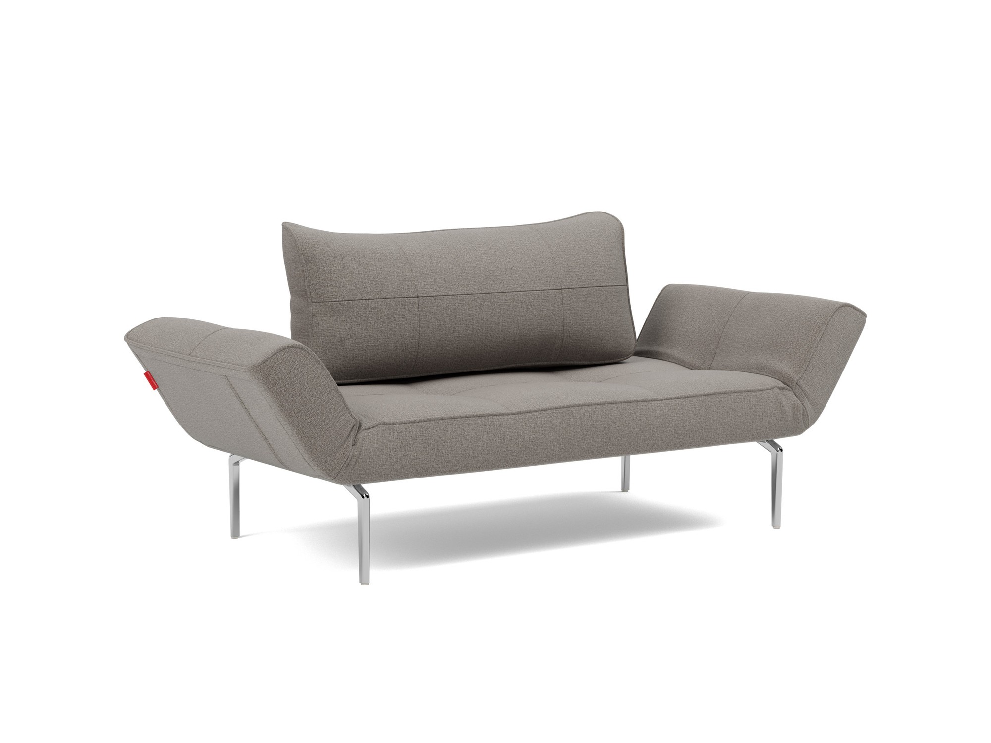 Tagesbett Zeal Flachgewebe Mixed Dance 521-Grey Beine Straw Aluminium