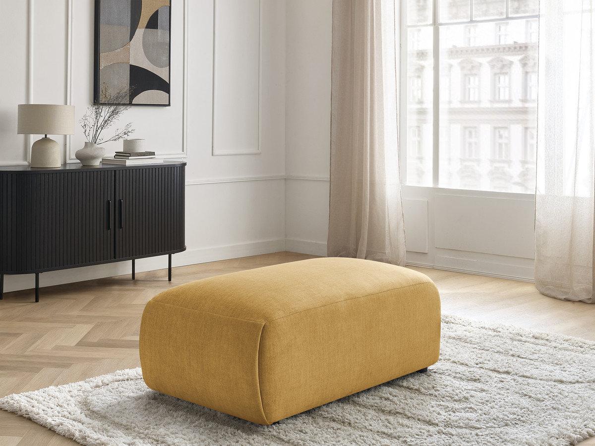 Bobochic Jana Pouf 63 × 114 cm Samt Gelb