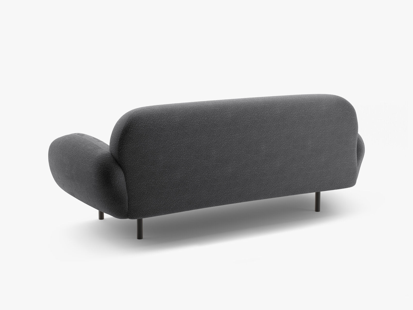 Micadoni Sofa Poppy 2-Sitzer große Version Boucle Baloo Dunkelgrau