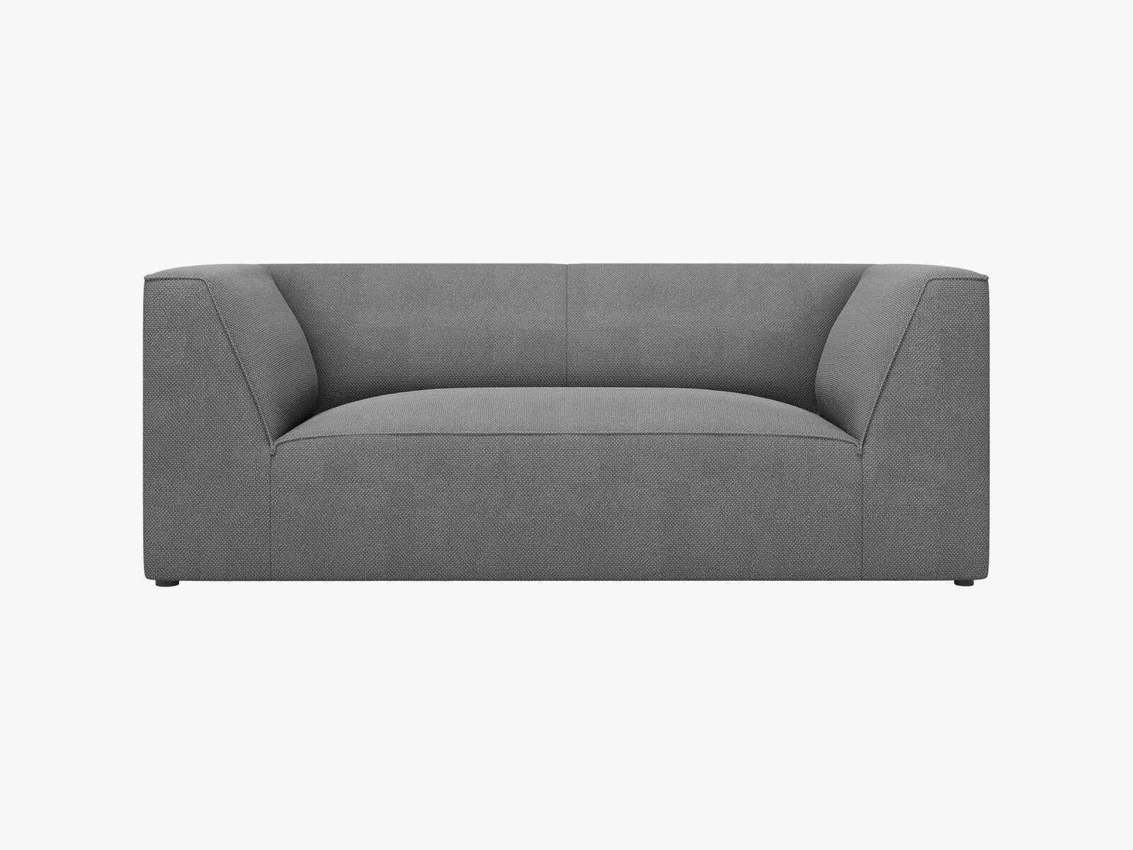 Micadoni Sofa Ruby 2-Sitzer Strukturierter Stoff Ottawa Grau