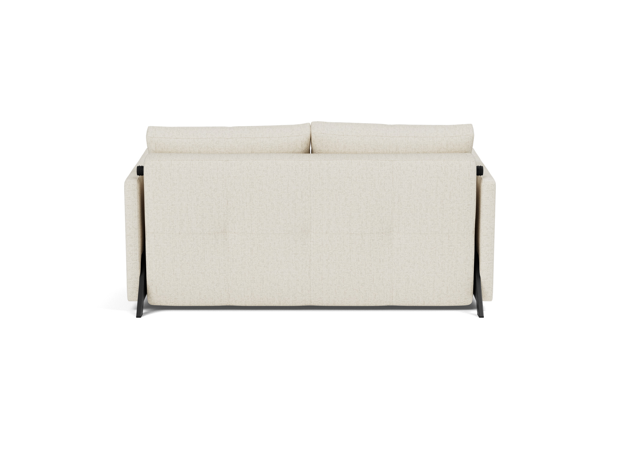 Schlafsofa Cubed mit Armlehnen 140 Boucle Skandi 531-Off-White