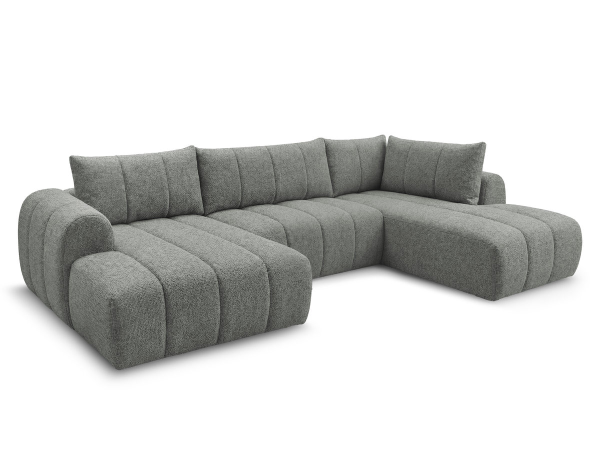 Bobochic Nesty Wohnlandschaft Melange-Stoff Dunkelgrau Ecke links