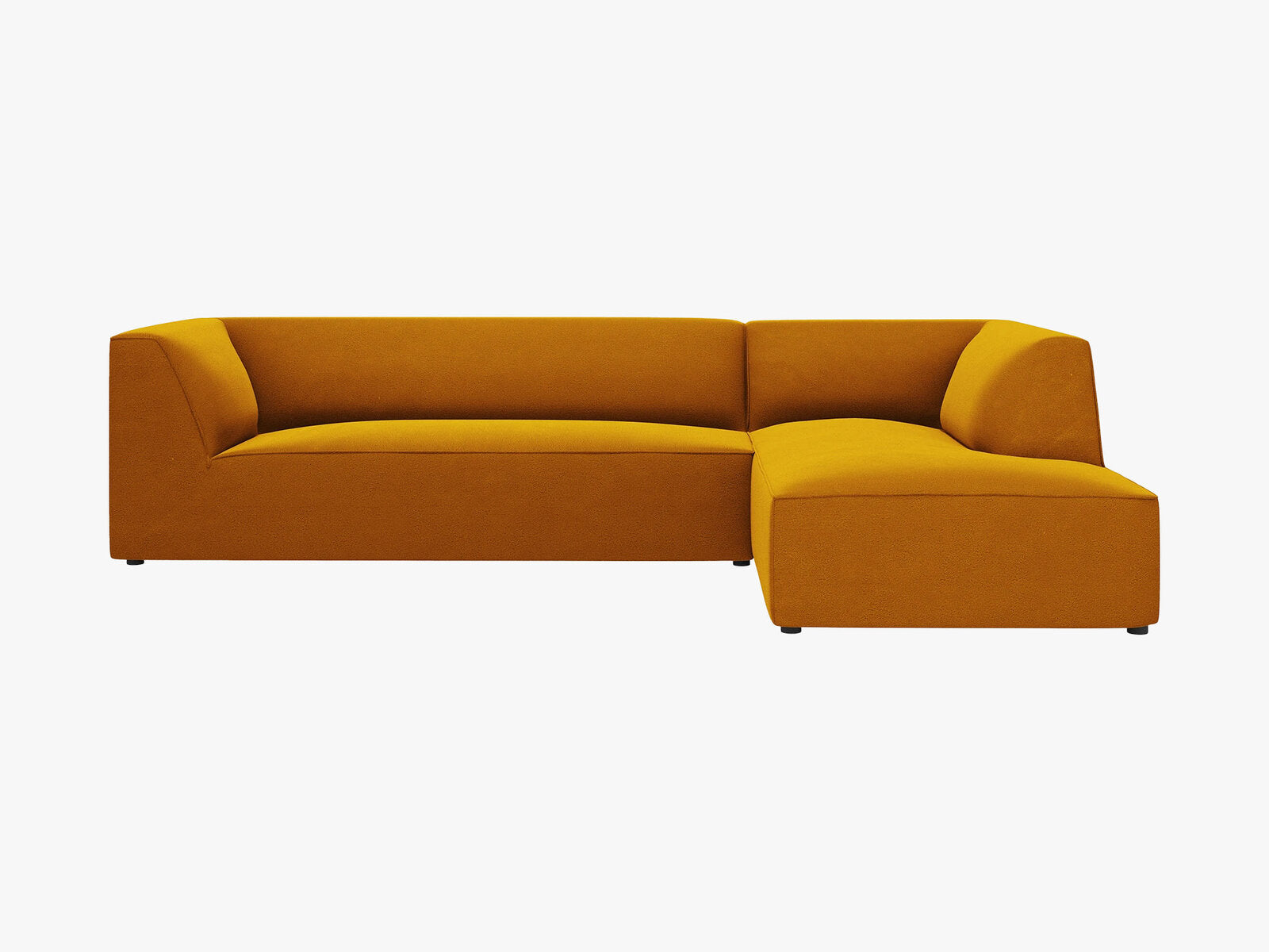 Micadoni 4-Sitzer Modular Sofa Ruby Rechts Samt Salvador Gelb
