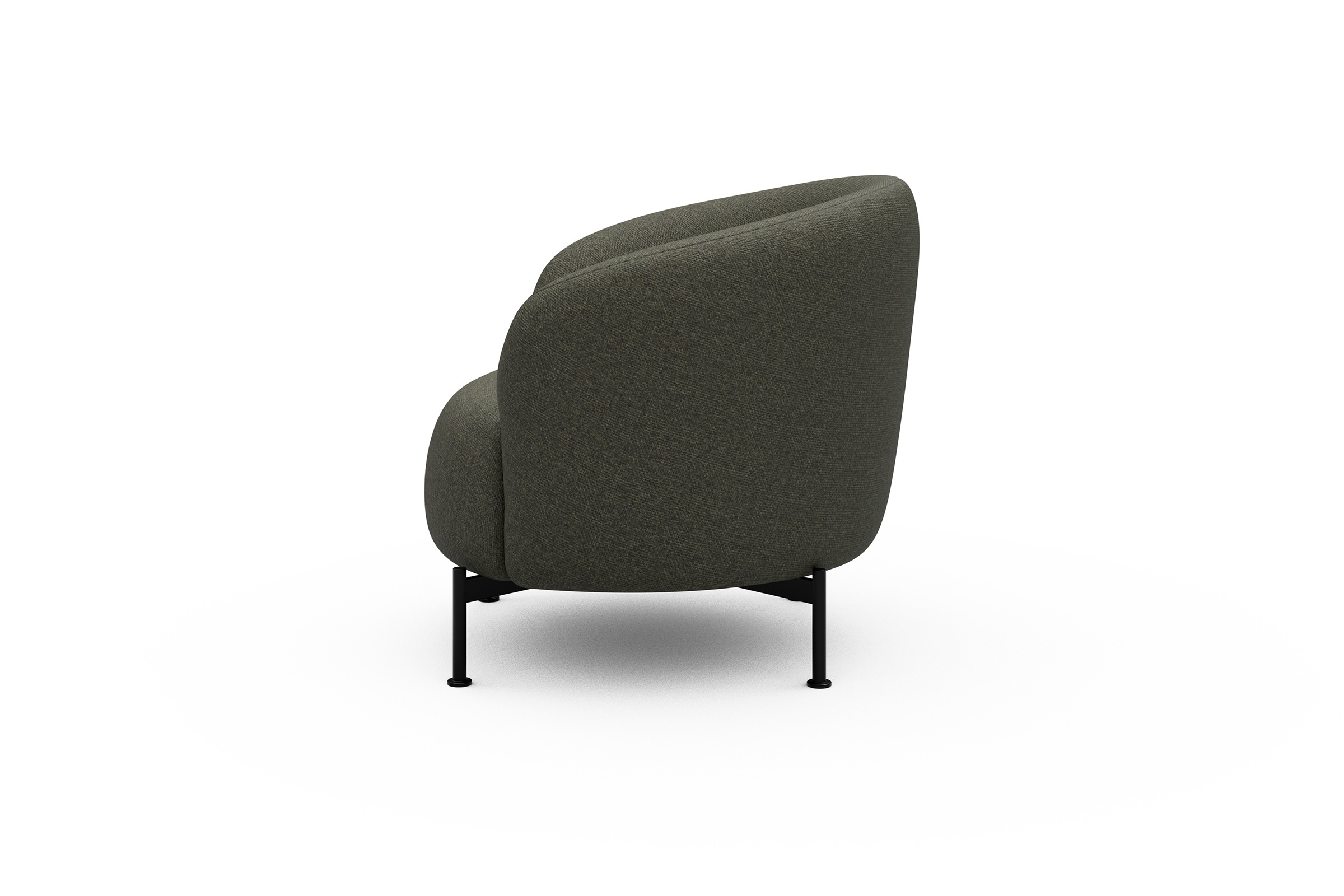 Sessel Ronda X-Metallgestell Schwarz Sama-Winter-Moss